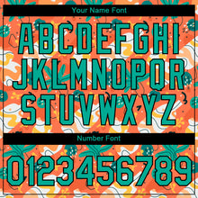 Загрузить изображение в средство просмотра галереи, Custom Orange Aqua-Black 3D Pattern Design Abstract Doodle Performance T-Shirt