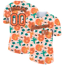 Load image into Gallery viewer, Custom Light Pink Bay Orange-Black 3D Pattern Design Abstract Doodle Performance T-Shirt