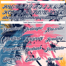 Загрузить изображение в средство просмотра галереи, Custom White Navy 3D Pattern Design Hawaii Palm Trees Performance T-Shirt