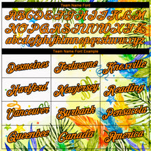 Laden Sie das Bild in den Galerie-Viewer, Custom White Bay Orange-Black 3D Pattern Design Hawaii Palm Leaves Performance T-Shirt