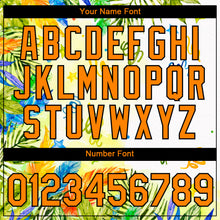 Laden Sie das Bild in den Galerie-Viewer, Custom White Bay Orange-Black 3D Pattern Design Hawaii Palm Leaves Performance T-Shirt