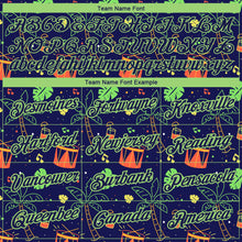 Загрузить изображение в средство просмотра галереи, Custom Navy Pea Green 3D Pattern Design Hawaii Summer Holiday Party Performance T-Shirt