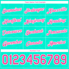 Laden Sie das Bild in den Galerie-Viewer, Custom Aqua Pink-White 3D Pattern Design Summer Holiday Hawaii Palm Leaves Performance T-Shirt