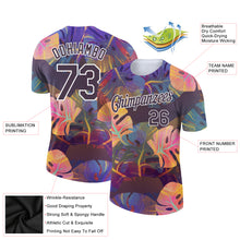 Laden Sie das Bild in den Galerie-Viewer, Custom Brown White 3D Pattern Design Hawaii Palm Leaves Performance T-Shirt