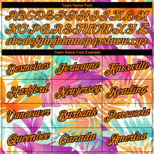 Laden Sie das Bild in den Galerie-Viewer, Custom White Bay Orange-Black 3D Pattern Design Hawaii Palm Leaves Performance T-Shirt