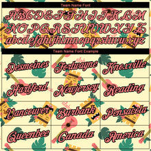 Laden Sie das Bild in den Galerie-Viewer, Custom Cream Medium Pink-Black 3D Pattern Design Hawaii Summer Holiday Party Performance T-Shirt