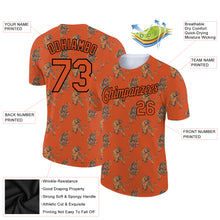 Load image into Gallery viewer, Custom Texas Orange Black 3D Pattern Design Tiger Performance T-Shirt