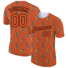 Load image into Gallery viewer, Custom Texas Orange Black 3D Pattern Design Tiger Performance T-Shirt