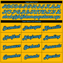 Load image into Gallery viewer, Custom Yellow Sky Blue-Black 3D Pattern Design Tiger Performance T-Shirt