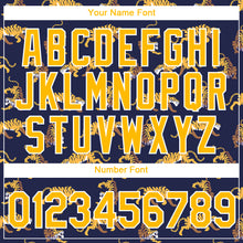 Load image into Gallery viewer, Custom Navy Gold-White 3D Pattern Design Tiger Performance T-Shirt