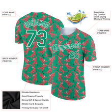 Загрузить изображение в средство просмотра галереи, Custom Kelly Green White 3D Pattern Design Tiger Performance T-Shirt