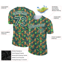 Загрузить изображение в средство просмотра галереи, Custom Kelly Green White 3D Pattern Design Tiger Performance T-Shirt