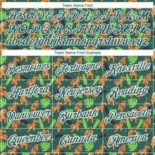 Загрузить изображение в средство просмотра галереи, Custom Kelly Green White 3D Pattern Design Tiger Performance T-Shirt