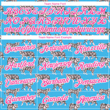 Load image into Gallery viewer, Custom Light Blue Pink-White 3D Pattern Design Tiger Performance T-Shirt