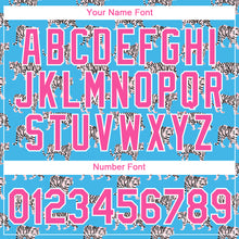 Load image into Gallery viewer, Custom Light Blue Pink-White 3D Pattern Design Tiger Performance T-Shirt
