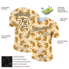 Load image into Gallery viewer, Custom Vegas Gold Black 3D Pattern Design Tiger Performance T-Shirt