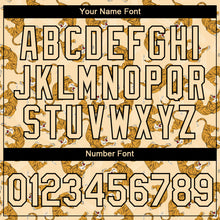 Load image into Gallery viewer, Custom Vegas Gold Black 3D Pattern Design Tiger Performance T-Shirt