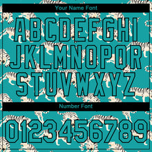 Load image into Gallery viewer, Custom Aqua Black 3D Pattern Design Tiger Performance T-Shirt