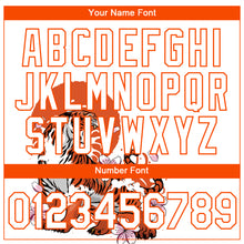 Load image into Gallery viewer, Custom White Orange 3D Pattern Design Tiger Performance T-Shirt