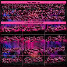 Загрузить изображение в средство просмотра галереи, Custom Black Pink 3D Pattern Design Hawaii Palm Trees Authentic Baseball Jersey