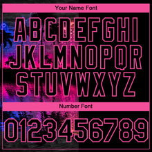 Загрузить изображение в средство просмотра галереи, Custom Black Pink 3D Pattern Design Hawaii Palm Trees Authentic Baseball Jersey