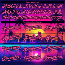 Загрузить изображение в средство просмотра галереи, Custom Purple Pink-Black 3D Miami Palm Trees City Edition Authentic Baseball Jersey