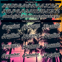 Загрузить изображение в средство просмотра галереи, Custom Pink Black-White 3D Pattern Design Hawaii Palm Trees Authentic Baseball Jersey