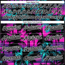 Загрузить изображение в средство просмотра галереи, Custom Pink Black-White 3D Pattern Design Beach Hawaii Palm Trees Authentic Baseball Jersey