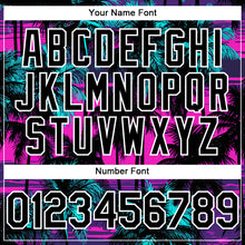 Загрузить изображение в средство просмотра галереи, Custom Pink Black-White 3D Pattern Design Beach Hawaii Palm Trees Authentic Baseball Jersey