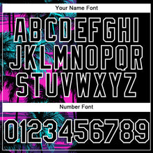 Загрузить изображение в средство просмотра галереи, Custom Pink Black-White 3D Pattern Design Beach Hawaii Palm Trees Authentic Baseball Jersey