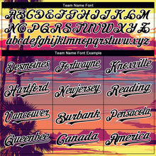 Загрузить изображение в средство просмотра галереи, Custom Yellow Black-White 3D Pattern Design Beach Hawaii Palm Trees Authentic Baseball Jersey