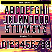 Загрузить изображение в средство просмотра галереи, Custom Yellow Black-White 3D Pattern Design Beach Hawaii Palm Trees Authentic Baseball Jersey