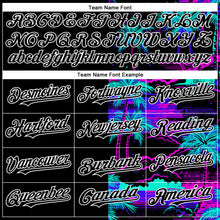 Загрузить изображение в средство просмотра галереи, Custom Black White 3D Pattern Design Beach Hawaii Palm Trees Authentic Baseball Jersey