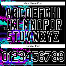 Загрузить изображение в средство просмотра галереи, Custom Black White 3D Pattern Design Beach Hawaii Palm Trees Authentic Baseball Jersey