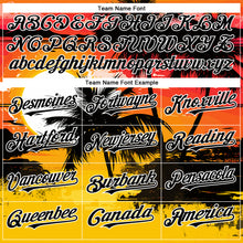 Загрузить изображение в средство просмотра галереи, Custom Yellow Black White 3D Pattern Design Beach Hawaii Palm Trees Authentic Baseball Jersey