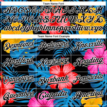 Загрузить изображение в средство просмотра галереи, Custom Black White 3D Pattern Design Tropical Flower And Hawaii Palm Leaves Authentic Baseball Jersey
