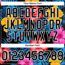 Загрузить изображение в средство просмотра галереи, Custom Black White 3D Pattern Design Tropical Flower And Hawaii Palm Leaves Authentic Baseball Jersey