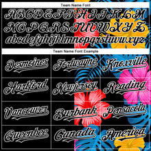 Загрузить изображение в средство просмотра галереи, Custom Black White 3D Pattern Design Tropical Flower And Hawaii Palm Leaves Authentic Baseball Jersey