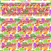 Загрузить изображение в средство просмотра галереи, Custom White Red 3D Pattern Design Tropical Hawaii Palm Leaves Authentic Baseball Jersey