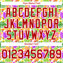 Загрузить изображение в средство просмотра галереи, Custom White Red 3D Pattern Design Tropical Hawaii Palm Leaves Authentic Baseball Jersey