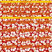 Загрузить изображение в средство просмотра галереи, Custom Red Yellow 3D Pattern Design Tropical Hawaii Flower Authentic Baseball Jersey