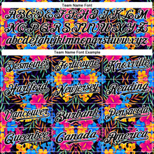 Загрузить изображение в средство просмотра галереи, Custom Black White 3D Pattern Design Tropical Flower And Hawaii Palm Leaves Authentic Baseball Jersey