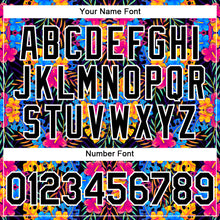 Загрузить изображение в средство просмотра галереи, Custom Black White 3D Pattern Design Tropical Flower And Hawaii Palm Leaves Authentic Baseball Jersey