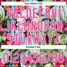 Charger l'image dans la galerie, Custom Green Pink-White 3D Pattern Design Cactus Festival Authentic Baseball Jersey