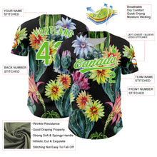 Load image into Gallery viewer, Custom Black Aurora Green-White 3D Pattern Design Cactus Festival Authentic Baseball Jersey