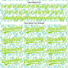 Laden Sie das Bild in den Galerie-Viewer, Custom White Neon Green 3D Pattern Design Cactus Festival Authentic Baseball Jersey