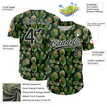 Load image into Gallery viewer, Custom Black White 3D Pattern Design Cactus Festival Authentic Baseball Jersey