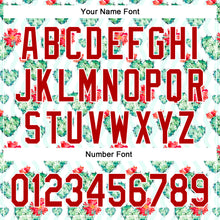 Загрузить изображение в средство просмотра галереи, Custom White Red 3D Pattern Design Cactus Festival Authentic Baseball Jersey