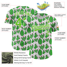 Load image into Gallery viewer, Custom White Aurora Green 3D Pattern Design Cactus Festival Authentic Baseball Jersey