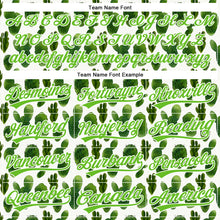Load image into Gallery viewer, Custom White Aurora Green 3D Pattern Design Cactus Festival Authentic Baseball Jersey